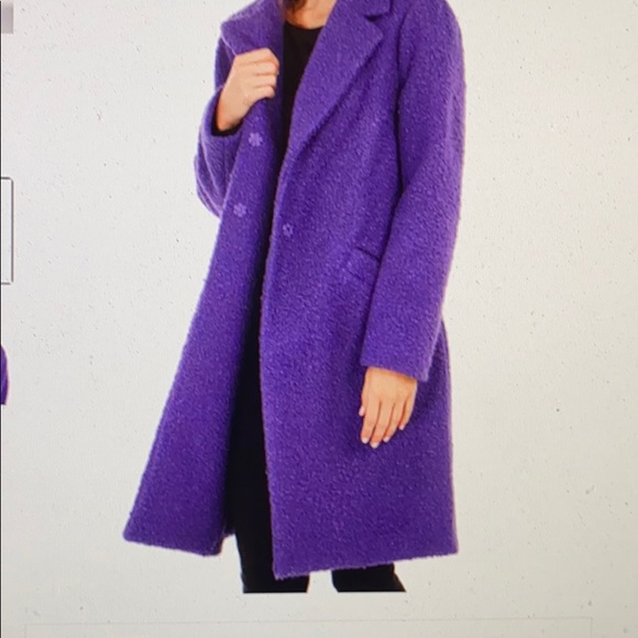 Alfani Textured Boucle  Coat 🧥 in Bold Purple - Picture 4 of 9